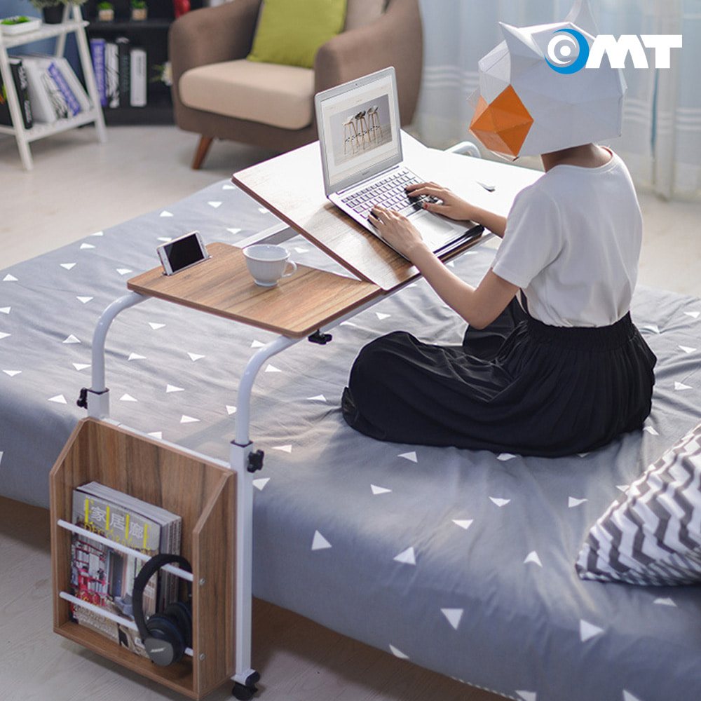 OMT 다용도 침대 노트북 테이블 ONA-2912 베드테이블 120~190CM 각도조절 스마트폰거치