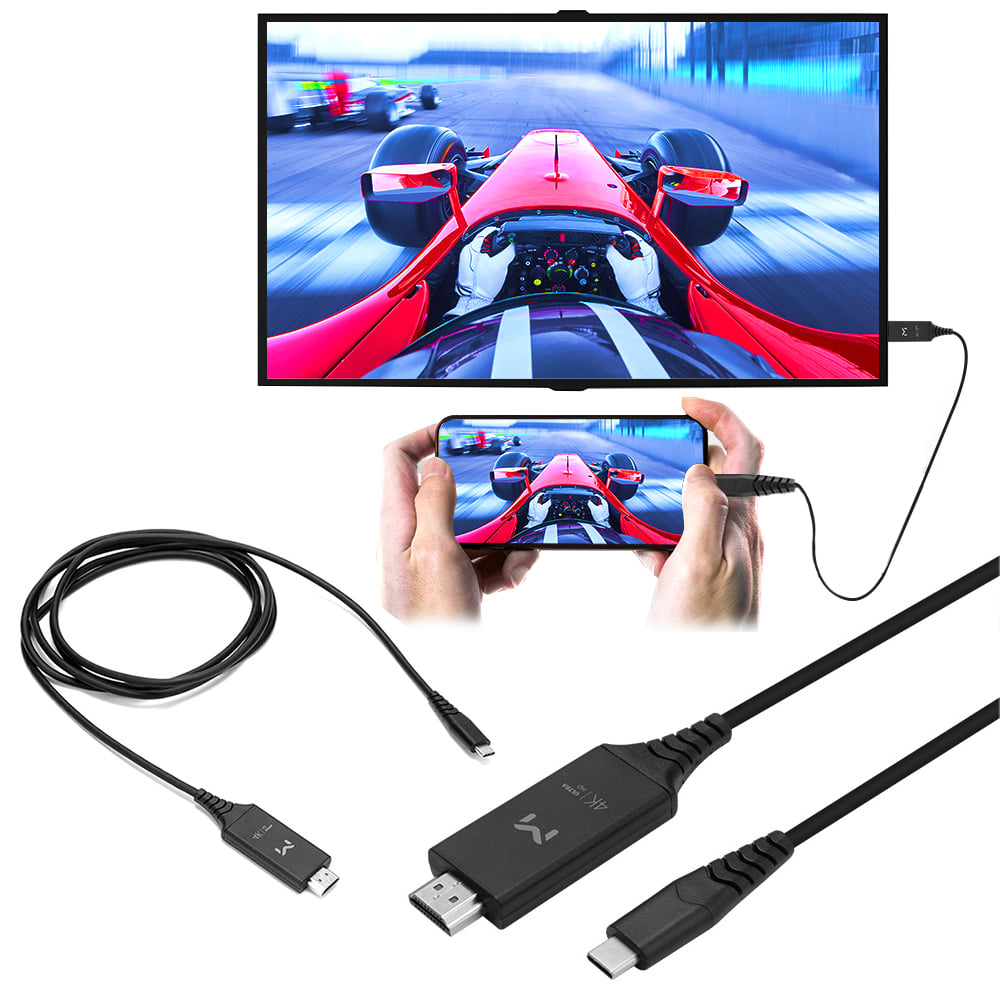 4K UHD C타입 to HDMI 미러링 케이블 스마트폰 TV연결 2M길이