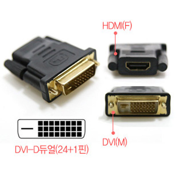 인네트웍스 DVI-HDMI젠더 OK-05 /RCA/USB젠더/PS2젠더/HDMI/미니HDMI/DVI젠더/VGA/HDMI젠더/변환젠더/RGB