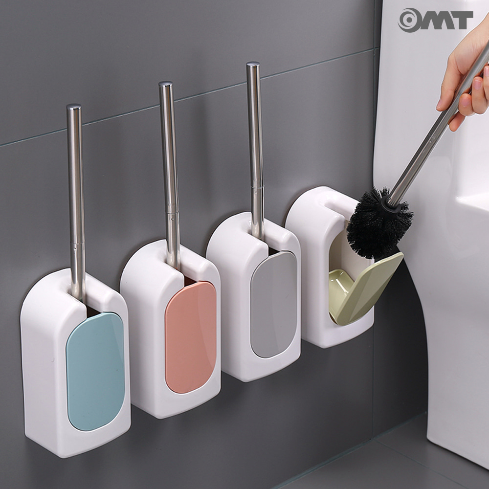 [리퍼브] OMT 벽걸이 변기솔 보관함 세트 변기 청소솔