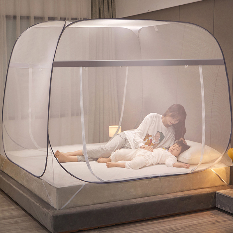 OMT 사각 원터치 모기장 텐트 바닥있는 침대 1인용 싱글 OMN-OT120