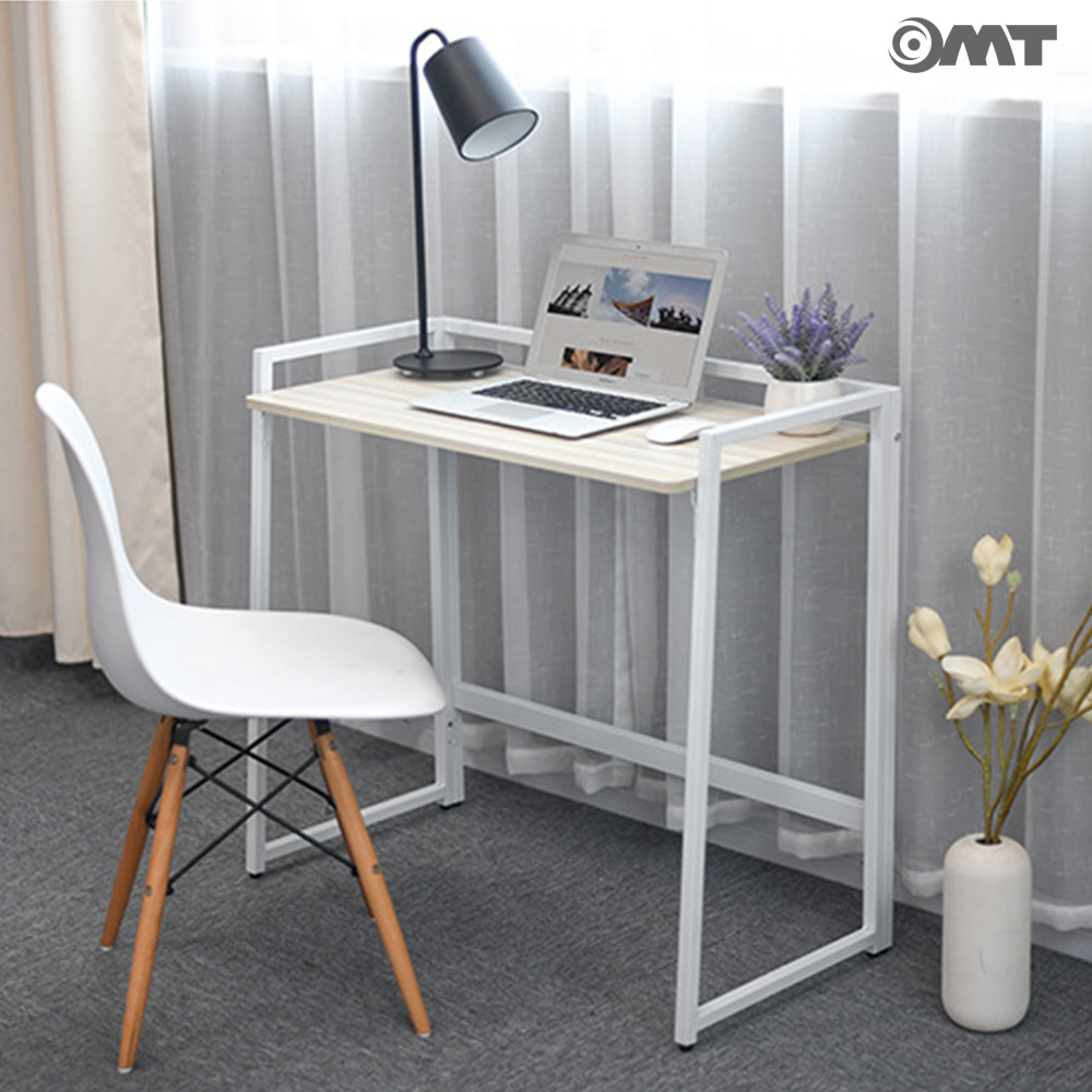OMT 접이식 철제 원목 사이드 테이블 컴퓨터 책상 ONA-JY80