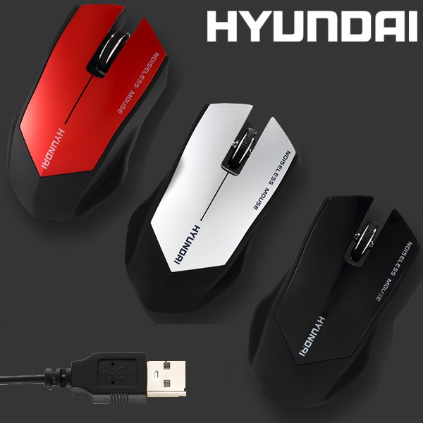 현대 HD-M57 무소음 마우스 USB전원 양손용 고급러버코팅