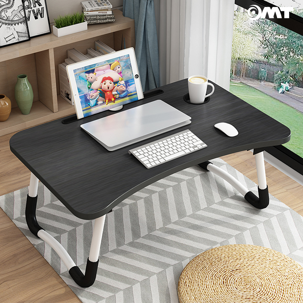[리퍼브] OMT 접이식 좌식 원목 태블릿거치 테이블 책상