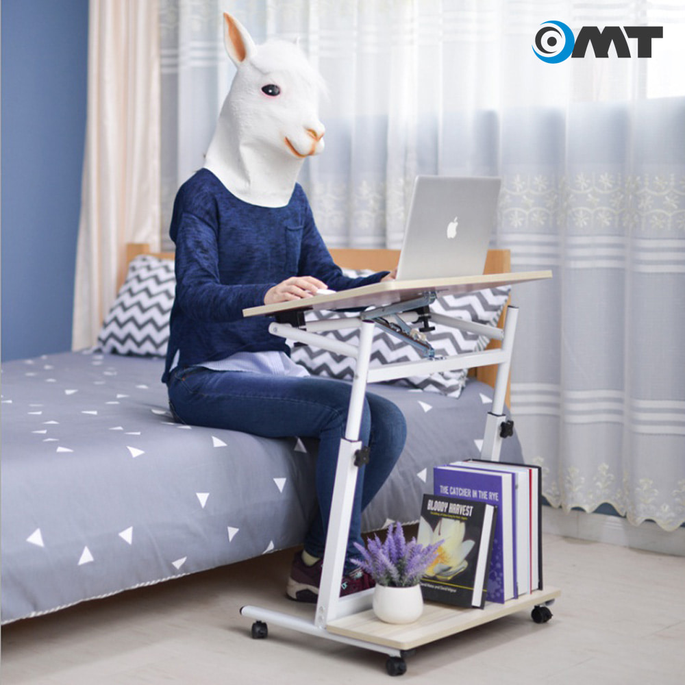 OMT ONA-5X84 대형 이동식 노트북 거실 소파 침대 테이블 800x400 높이조절 5단계 테이블 각도조절