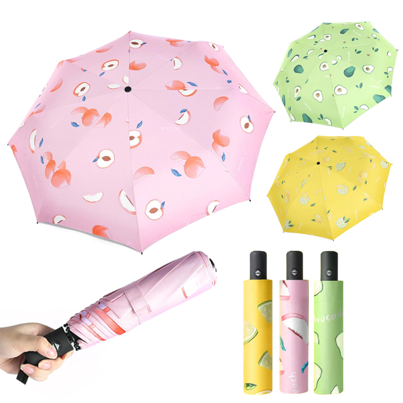 OMT 과일 3단 원터치 암막코팅 자동 우산 OUB-FRT 우양산 미니 우산